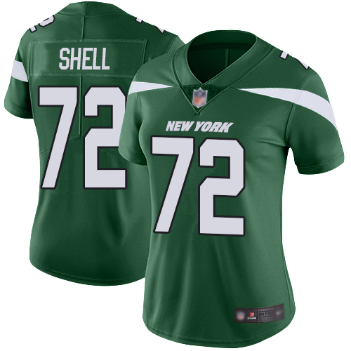 New York Jets Limited Green Women Brandon Shell Home Jersey NFL Football #72 Vapor Untouchable